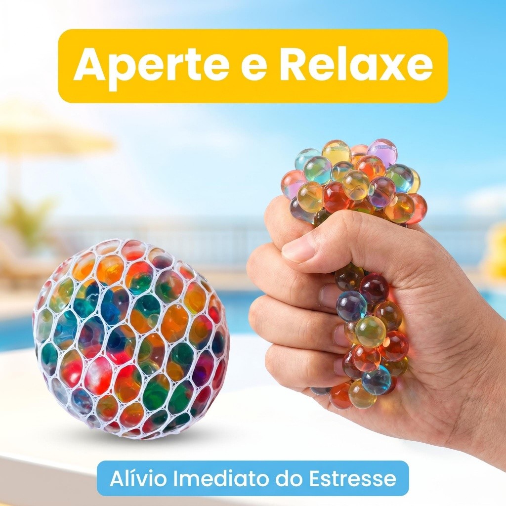 Squishy Ball Bolinha branca de apertar alivio estresse