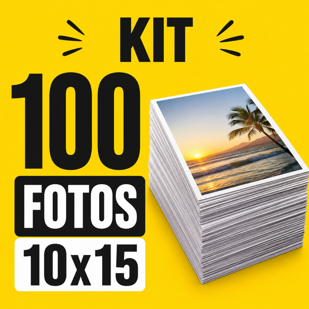 Pacote 10 à 100 Fotos 10x15 Impressão Profissional com Acabamento Premium