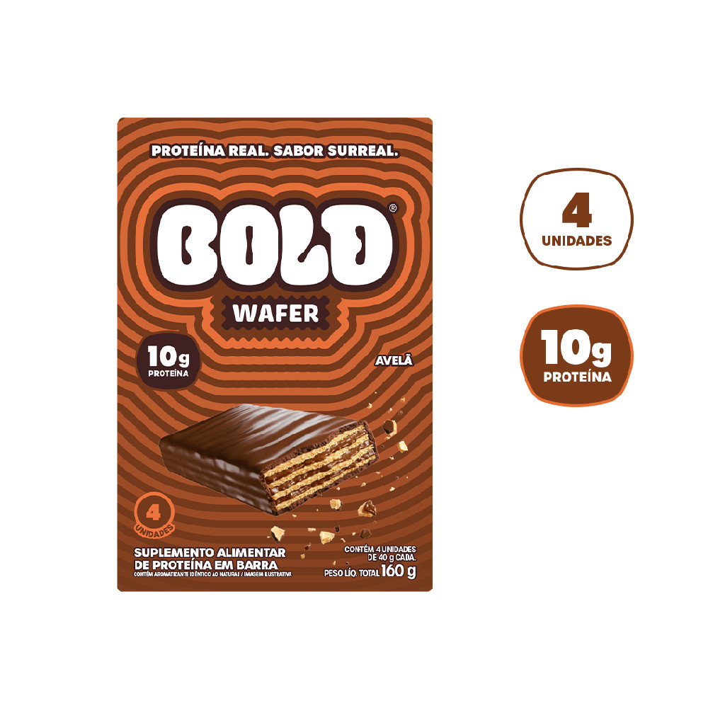 BOLD WAFER AVELÃ 40G - KIT 4 UND.