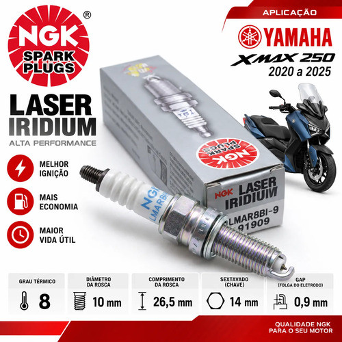 Vela Ngk Laser Iridium Yamaha Xmax 250 Original 2020 2021 2022 2023 2024 2025