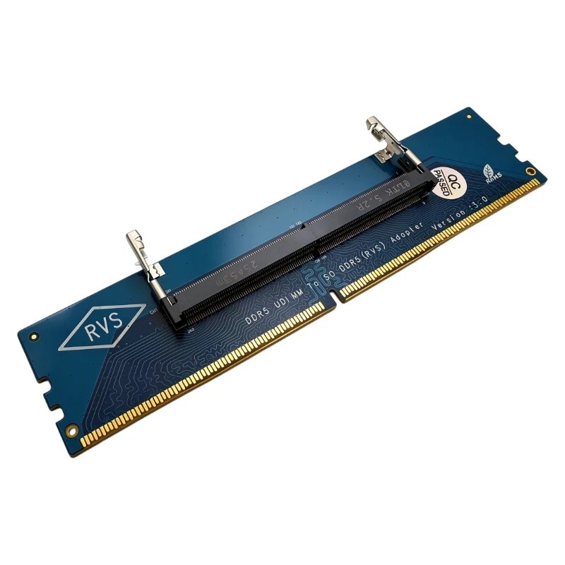 Adaptador SO-DDR5 para DDR5 U-DIMM, Placa Adaptadora para Laptop, Conversor de RAM SO-DIMM para Memória DDR5 de Desktop,