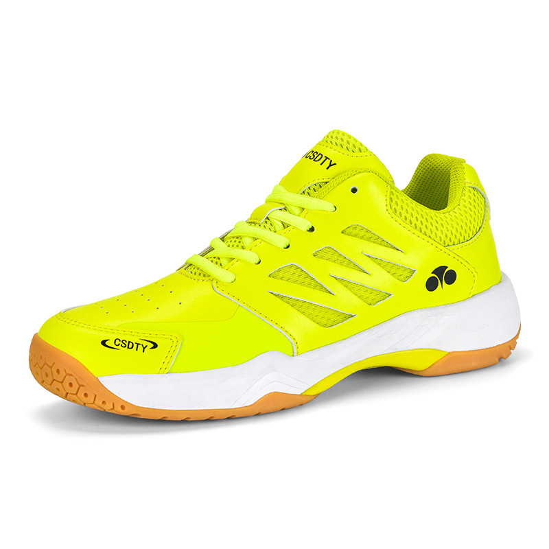 Sapatos de Badminton de malha respirável sola de tendão de carne estilo unissex antiderrapante