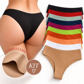 Kit Calcinhas Sem Costura Cortada a Laser Tanga Não Marca - Tanga Roma Ads