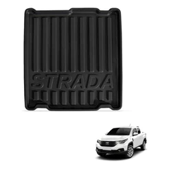 Tapete Bandeja Caçamba Strada Cd 2021-2026 Carbag 03.17 Preto 3D 5D Borda Alta Impermeável