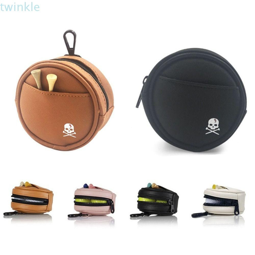 Bolsa de armazenamento para bolas de golfe TWINKLE, bolsa de cintura com alça de couro para fixar camisas de golfe, com 