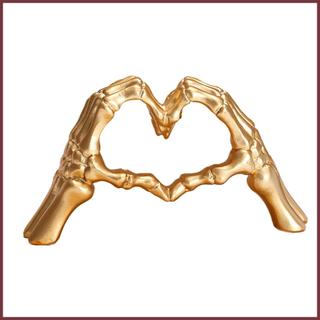 Halloween Amor Coração Mão Estátua Resina Gótico Moderno Ornamento Esqueleto Mãos Escultura Para jiwbr