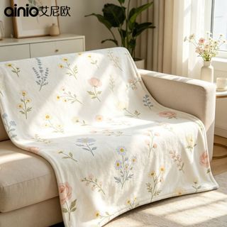 Estilo coreano estilo Pastoral margarida videira flanela Ultra-fino cobertor verão ar condicionado cobertor escritório a