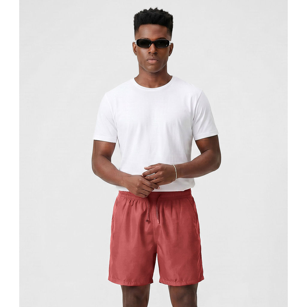 Bermuda Masculina Com Bolsos De Tactel Filt Surf Laranja
