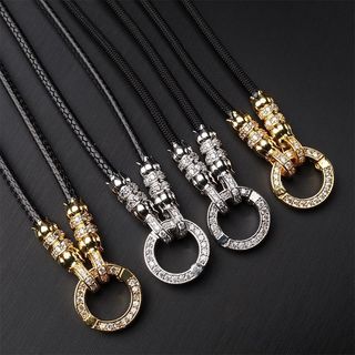 Corrente amuleto corrente de marca de buda tailândia amuleto corrente corda Micro diamante zircão ouro prata lótus círcu