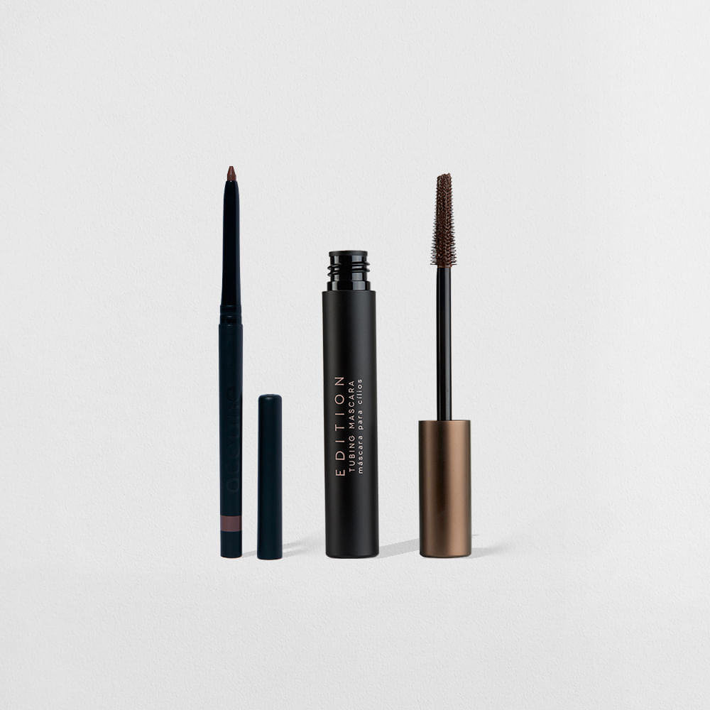 Kit Máscara para Cílios + Lápis para Os Olhos Marrom Océane Edition (2 Produtos)