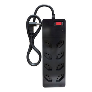 iCLAMPER Energia 8 Tomadas LCF Preto Filtro de Linha e Protetor Elétrico DPS Bivolt 
