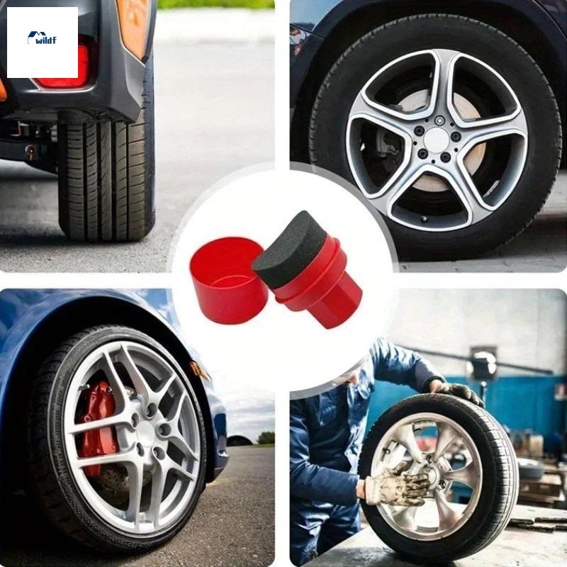 Escova De Esponja De Polimento De Pneus De Carroceria De Carro-Ferramenta Portátil De Limpeza De Cera Para Detalhamento 