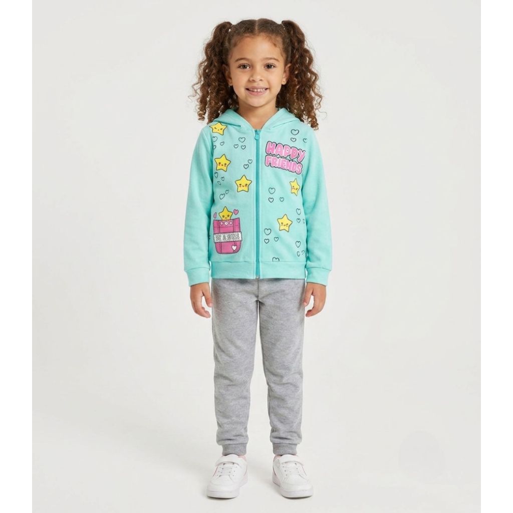 Conjunto Moletom Menina Jaqueta E Calça Kappes Verde