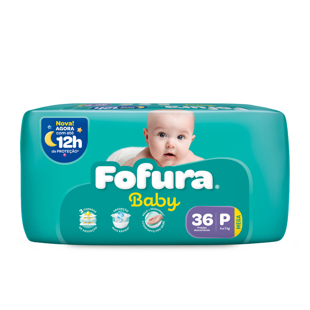 Fralda Descartável Fofura Baby Mega XG com 24 Unidades