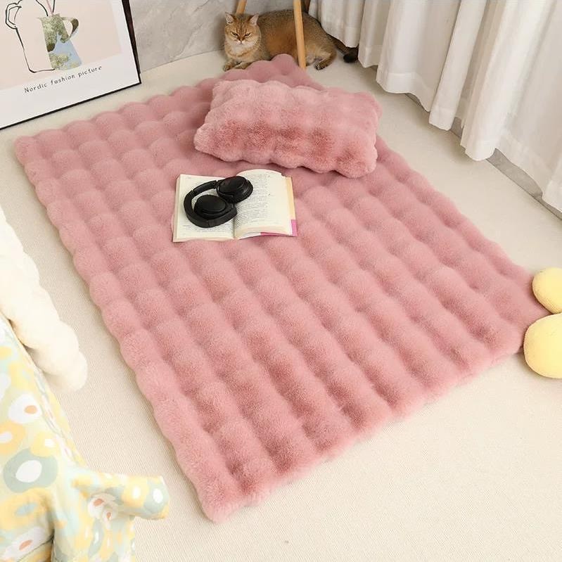 Tapete De Inverno Espesso Cabeceira De Cama Antiderrapante Quarto De Dormir 60x90 CM Ref:(Jy-117)