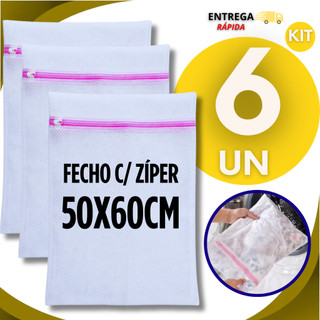 Sacos Para Maquina Lavar Roupas 50x60 Resistente Proteção Tecido Delicados Roupas Íntimas Com Zíper Utilidades