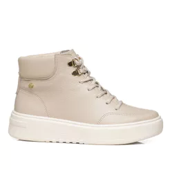 Tênis Pegada Feminino em Couro Off White 213113-01