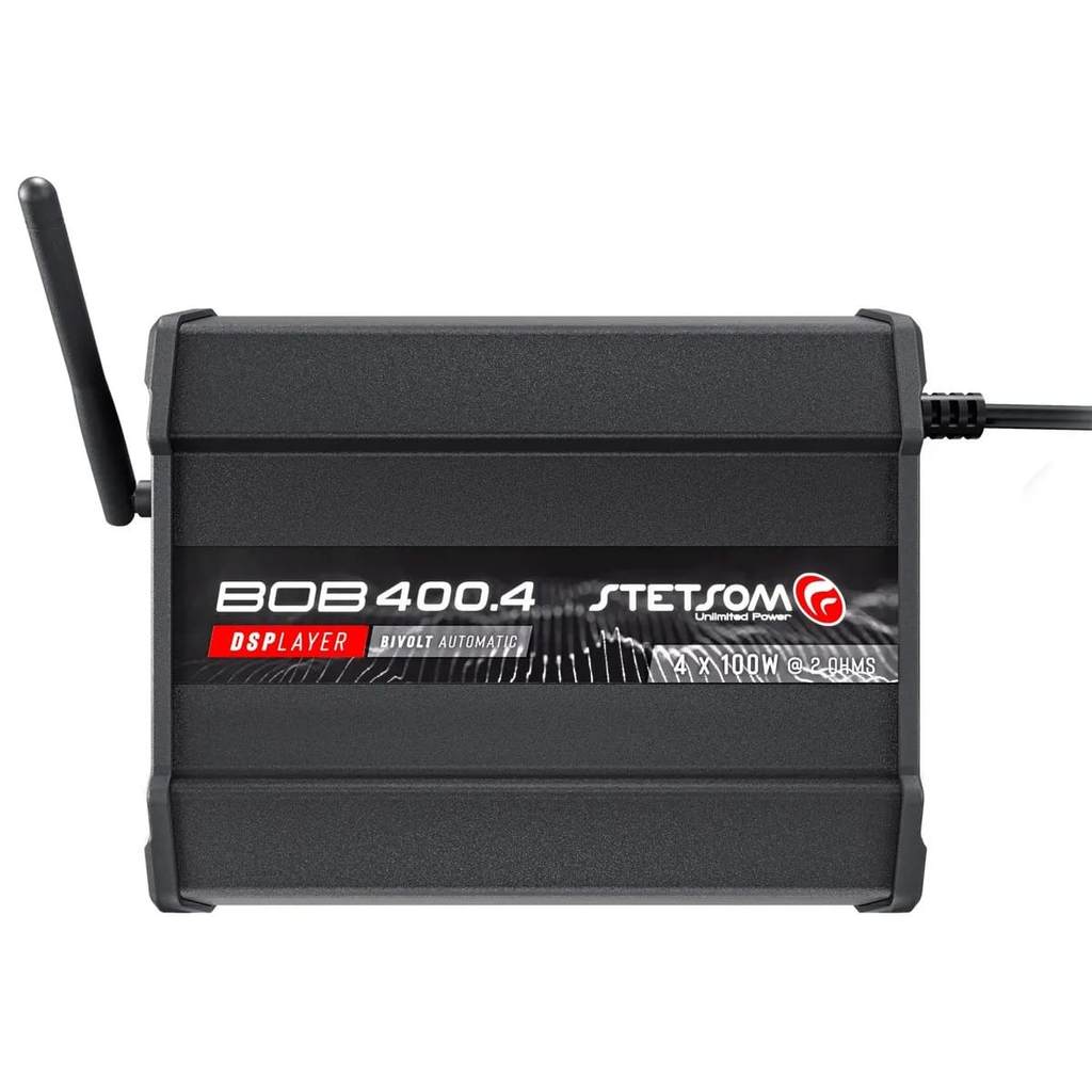 MODULO AMPLIFICADOR E PROCESSADOR DIGITAL STETSOM BOB 400.4 DSPLAYER 4 CANAIS POTENCIA 400W RMS 2 OHMS — imagem 2 de 2
