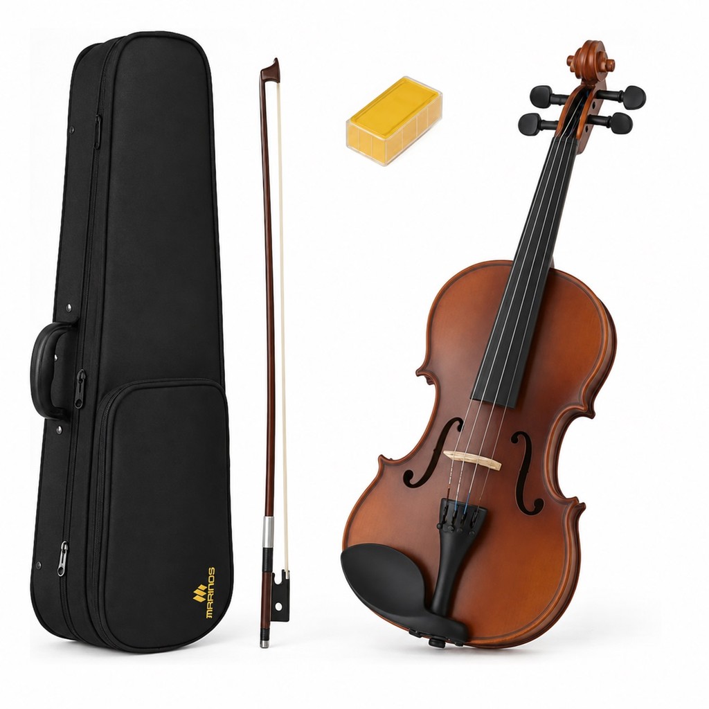 Violino MARINOS Arco Breu Estojo Cavalete Regulado Luthier 4/4 MV-44 Germany