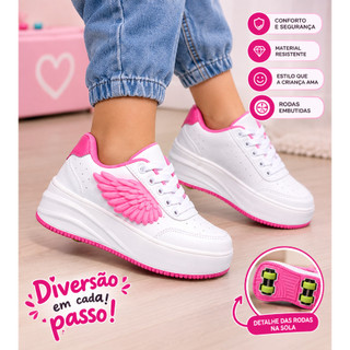 Tenis Infantil Skate 2 Rodinhas Patins Menina Menino Lançamento Promoção Pronto Para Envio #LIVINGVENDAS