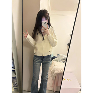 Americano High Street cintura baixa ligeiramente Jeans feminino verão novo estilo quente menina Design nicho fino-ajuste