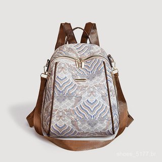 Mochila feminina de design exclusivo, estilo chinês antigo, mochila escolar moderna e estilosa, novo modelo IFUB