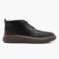 Bota Masculina Grid Couro Preto