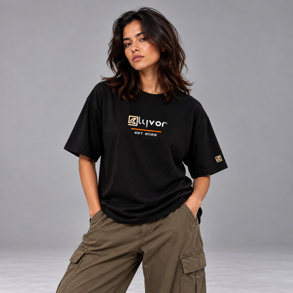 Camiseta Oversized Klyvor Streetwear Unissex – Estilo Urbano, Conforto, Caimento Solto e Estampa Exclusiva