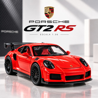 Porsche Miniatura 911 Turbo Escala 1:36 - 3 Cores Disponíveis - Modelo de Carro de Coleção