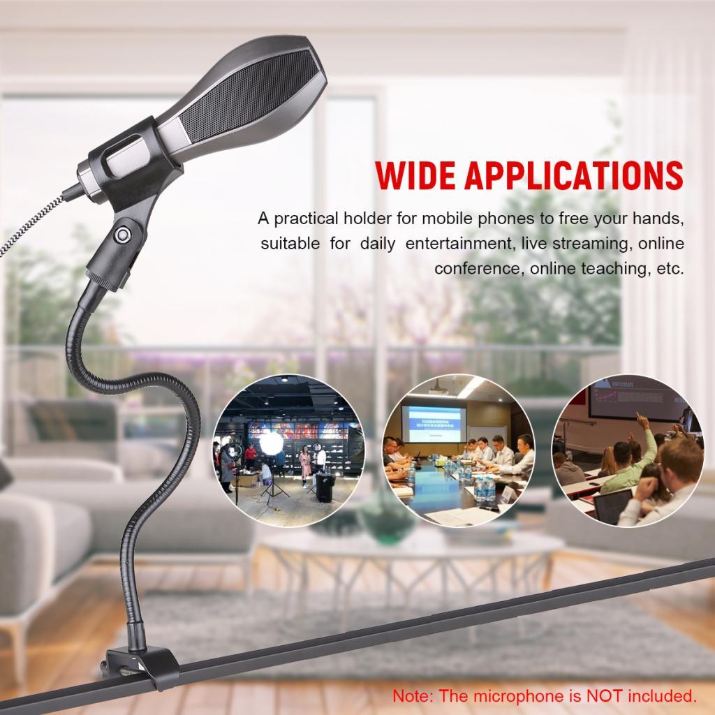 lightdot.br fangzi Suporte para microfone Gooseneck Mangueira Suporte telescópico Suporte de mesa ao vivo para