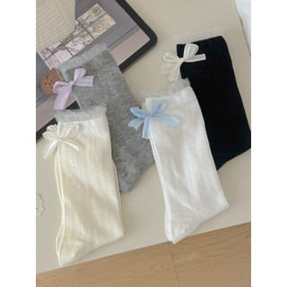 Meias de arco femininas meias de tubo médio verão estilo fino respirável transparente gaze rendas pilha meias japonês jk
