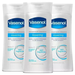Kit 3 Cremes Hidratantes Corporal Vasenol Recuperação Intensiva Repairing 200ml