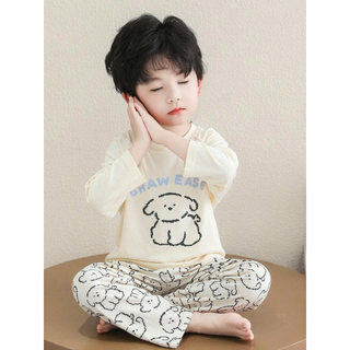pijama infantil menino pijama infantil Pijama infantil primavera e outono modal menino terno menino terno de ar condicio
