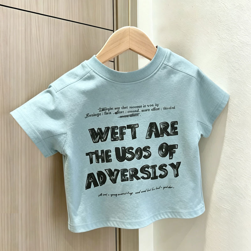 ((26 contagens de algodão puro) meninos camiseta de manga curta verão novo estilo versão coreana impressa crianças bebê 