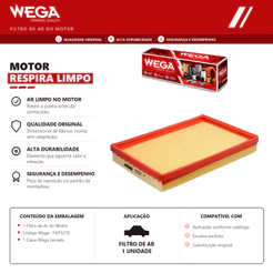 Filtro de ar do Motor RENAULT KWID 2017 2018 2019 2020 2021 2022 2023 – Wega FAP5218