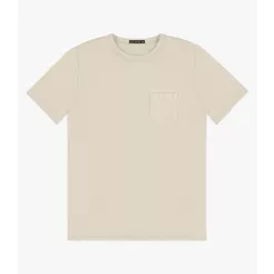 Camiseta Masculina em Meia Malha Diametro Bege