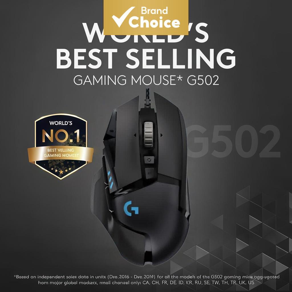Mouse Gamer Logitech G502 HERO com Fio Sensor HERO RGB Ajustável até 25600 DPI Botões Programáveis Ergonômico para PC