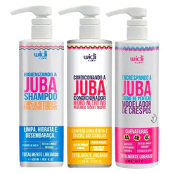 Kit Shampoo + Condicionador + Creme De Pentear Widi Care Encrespando a Juba
