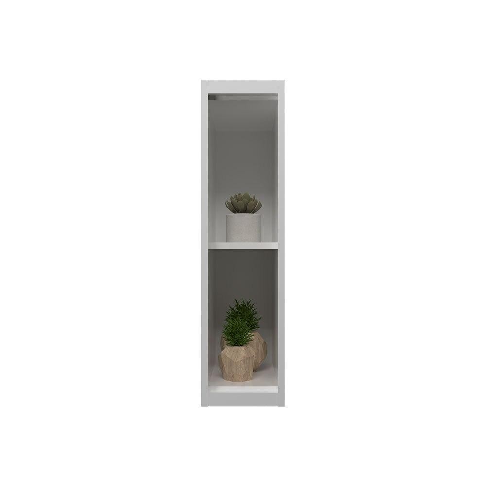 Armário Aéreo de Cozinha 2 Nichos Herval Viana, MDF, Branco Ártico