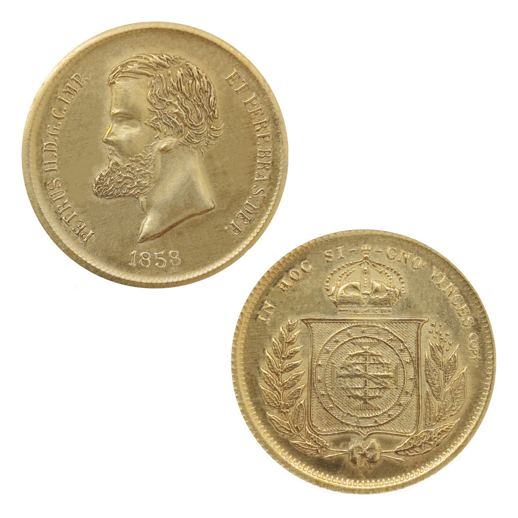 Moeda 10000 Réis 1858 - 23,0mm - NC - Cópia