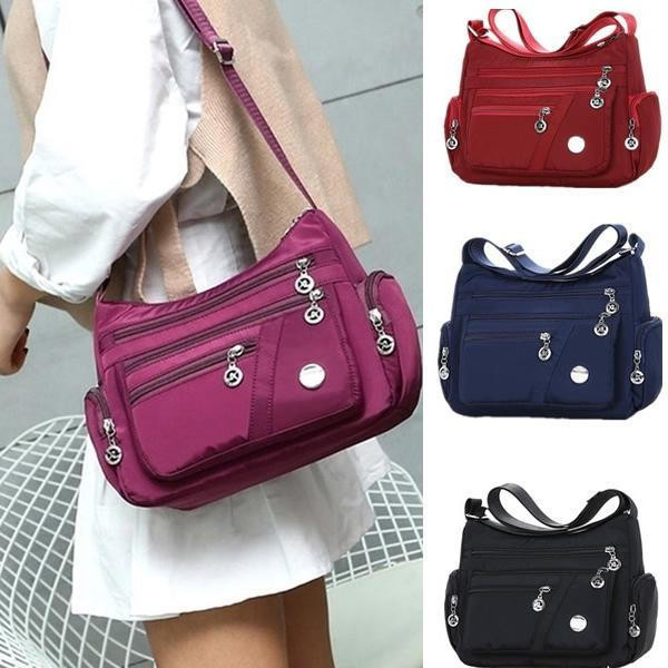 Bolsa Transversal Feminina à Prova d'Água de Nylon Bolsa de Ombro de Boa Qualidade Compacta CHENXIAOHONG CRAZY BAG