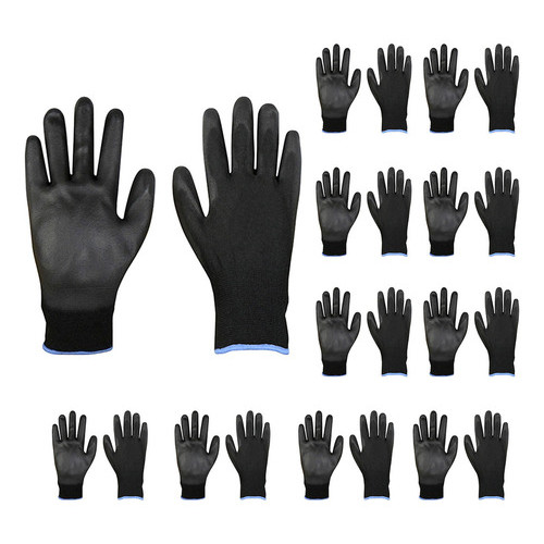 50 Pares Luva Pu Tatil Black Multiuso Mecanico Serviços Gerais