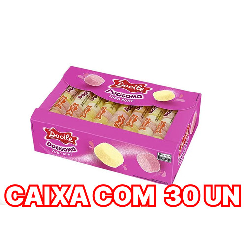30 Un Bala de Goma Docigoma Em Tubo Gurt 30g
