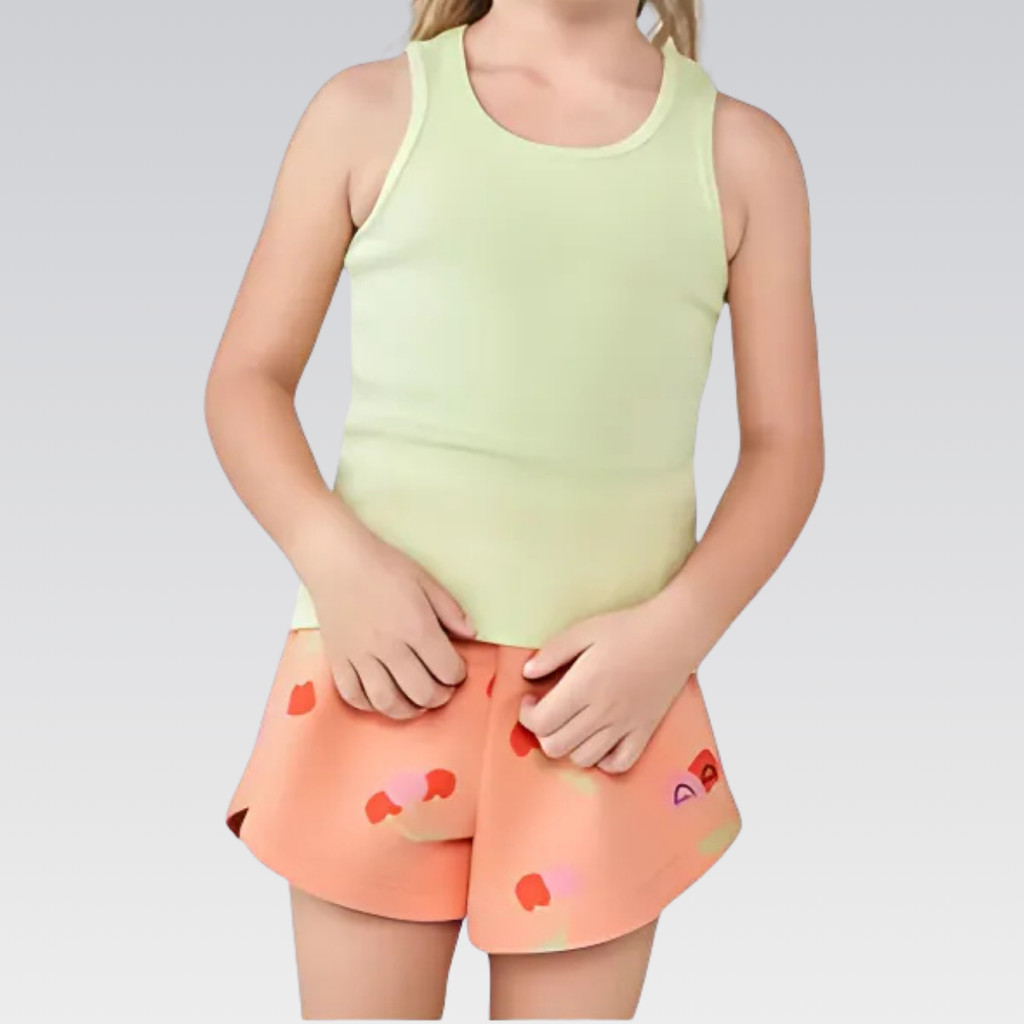 Regata Infantil Menina HERING Original Roupas Femininas Básica Alças Finas Moda Conforto Estilo