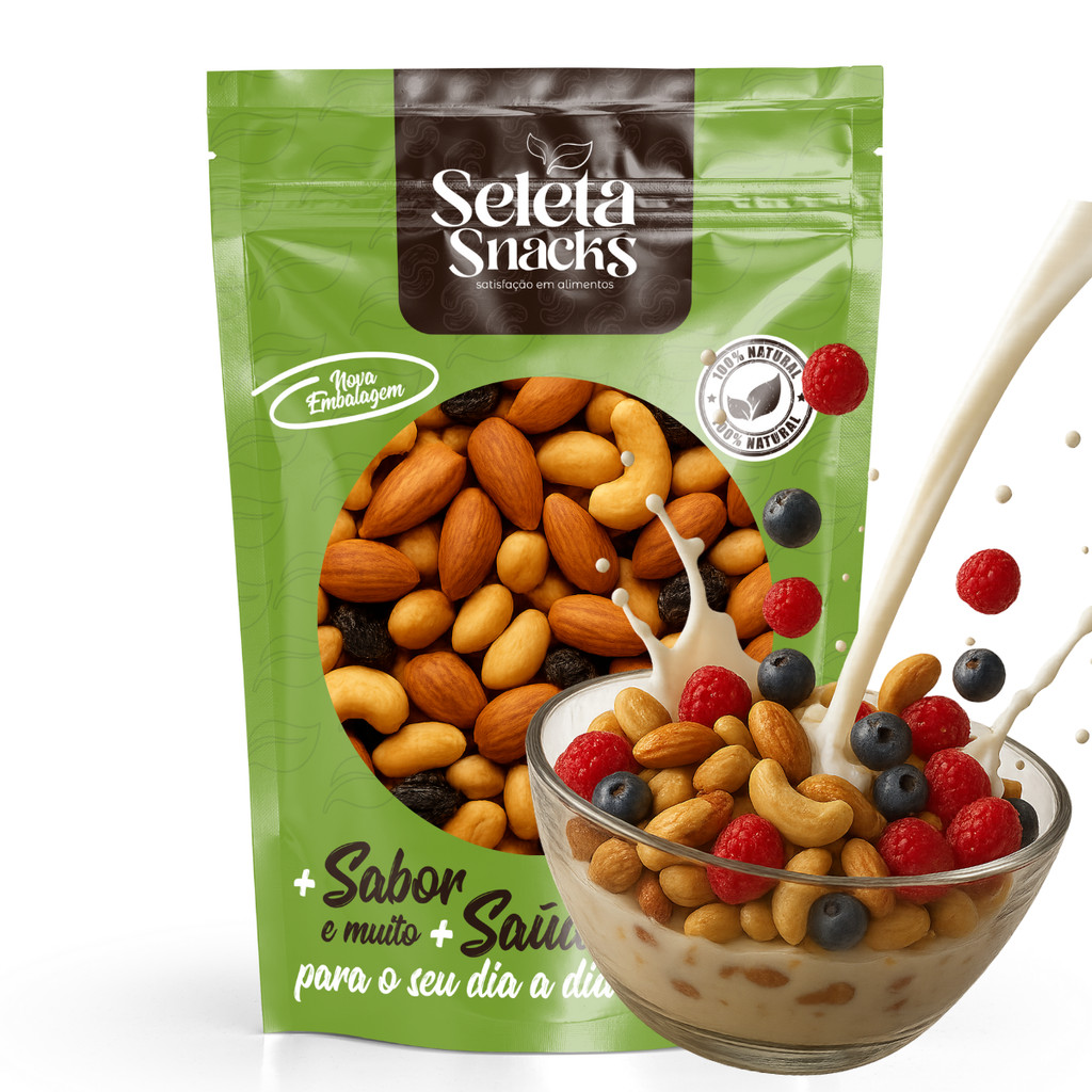 Mix De Castanhas Premium Natural e Crocante 250g 500g 1kg Seleta Snacks em Oferta na Shopee