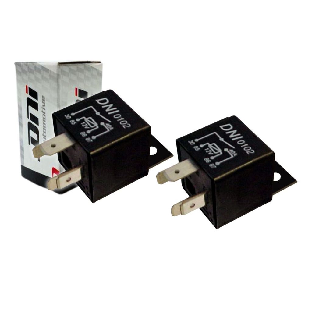 Par Relé Auxiliar 12v 40a C/ Suporte 4 Pinos DNI0102 Relé Ventoinha Vidro Elétrico Ar Condicionado em Oferta na Shopee