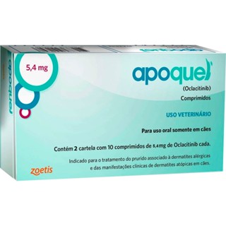 Apoquel 5,4mg 20 Comprimidos - Zoetis em Oferta na Shopee