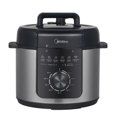 Panela de Pressão Mecânica Preta e Inox 4L Midea