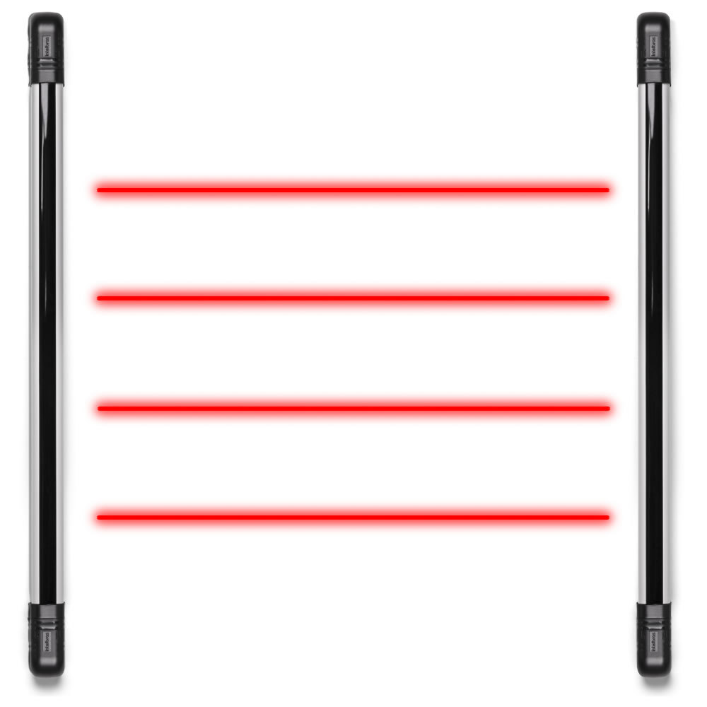Sensor Barreira Tipo Cerca 4 Feixes 100 Metros IVA 7100 QUAD Intelbras
