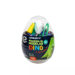 Kit Massa de Modelar Ovo Dino - 24 Cores + 7 Moldes Leo&Leo Leonora - 73537